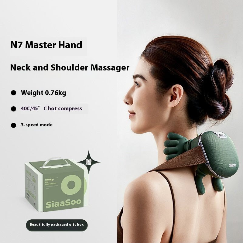 Cordless Neck, Shoulder & Back Massager – 4D Kneading + Heat Therapy