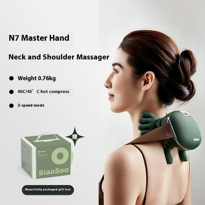 Cordless Neck, Shoulder & Back Massager – 4D Kneading + Heat Therapy