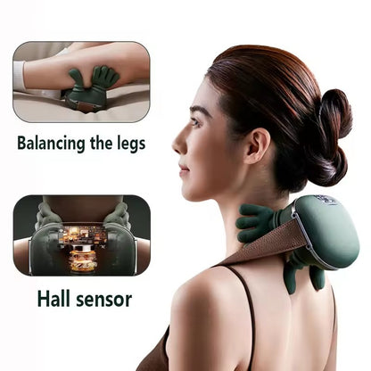 Cordless Neck, Shoulder & Back Massager – 4D Kneading + Heat Therapy