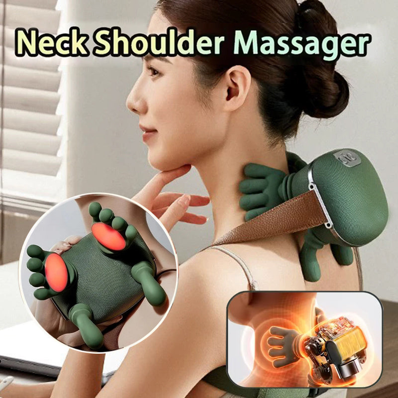 Cordless Neck, Shoulder & Back Massager – 4D Kneading + Heat Therapy