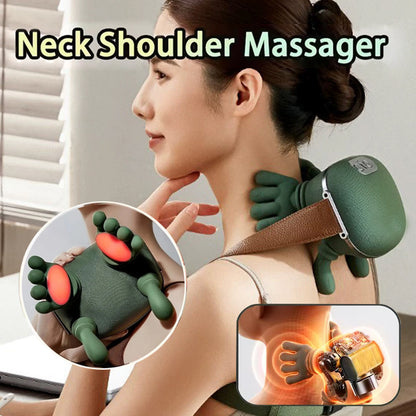 Cordless Neck, Shoulder & Back Massager – 4D Kneading + Heat Therapy